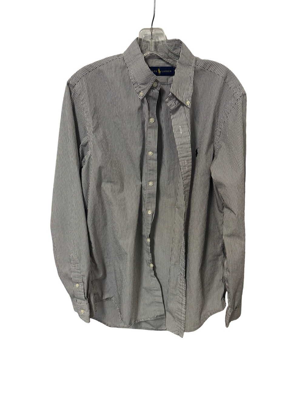 Ralph Lauren Navy & White Stripe Button-Down Shirt